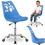 Scaun birou ergonomic, cu sezut din spuma, reglabil pe inaltime, maxim 120 kg, 90x49x48 cm, albastru Mob360 - imagine 8