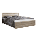 Pat cu spaţiu de depozitare, 140x200, stejar Sonoma, JESI NEW