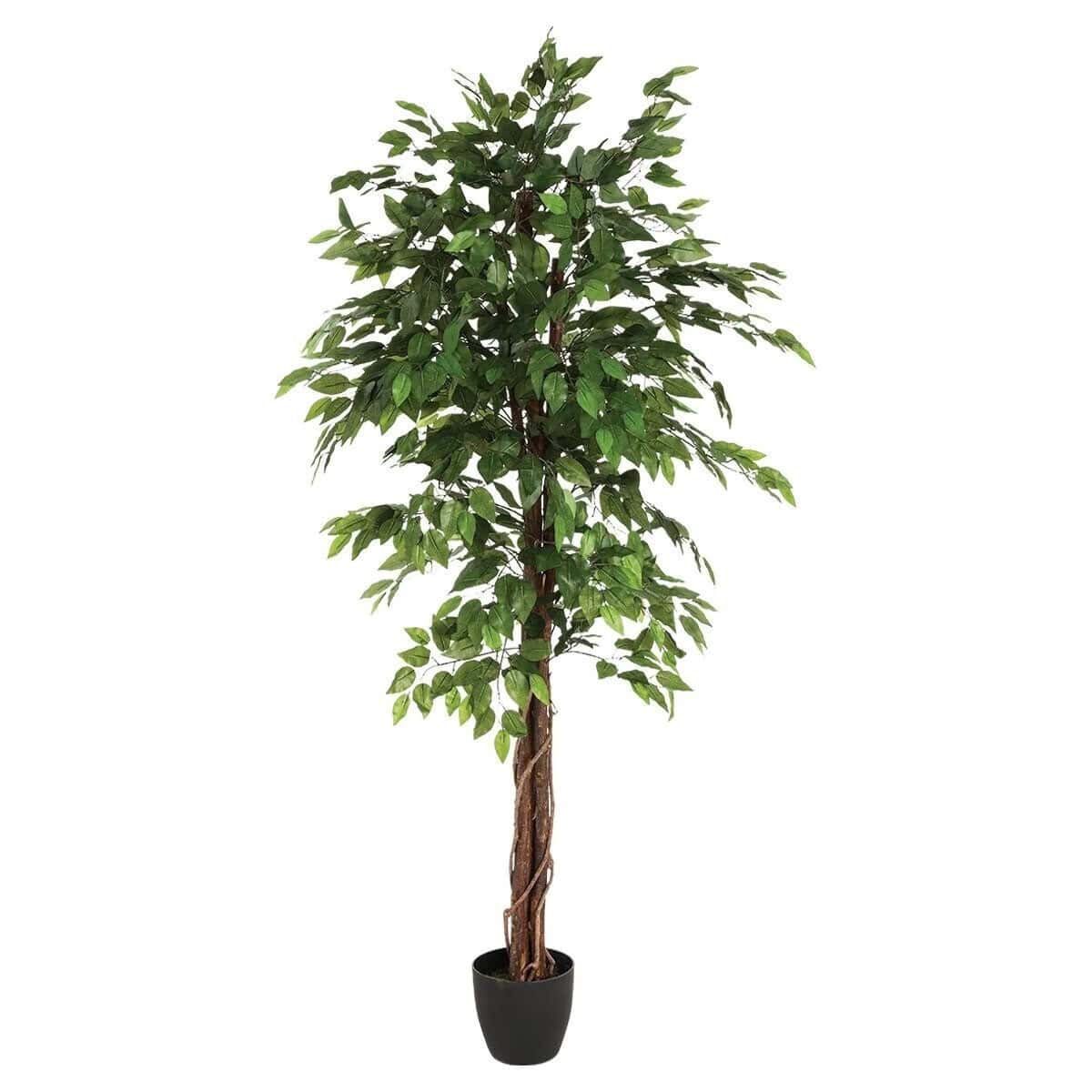 JJ-110341-1 Ficus artificial Atmosphera in ghiveci decorativ, 185 cm, verde Mob360 - imagine 1