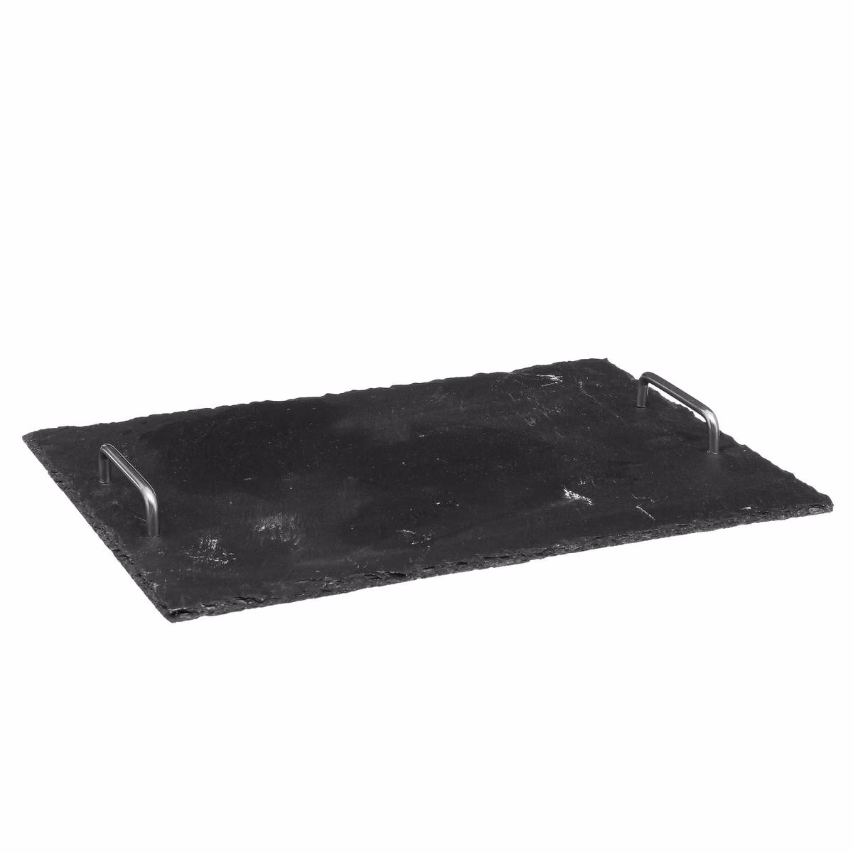 JJ-136241-1 Tava dreptunghiulara Atmosphera din ardezie cu manere, 40x30x3 cm, negru Mob360 - imagine 1