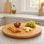 Platou servire rotativ 5Five din bambus, diametru 50 cm, maro natur Mob360 - imagine 2