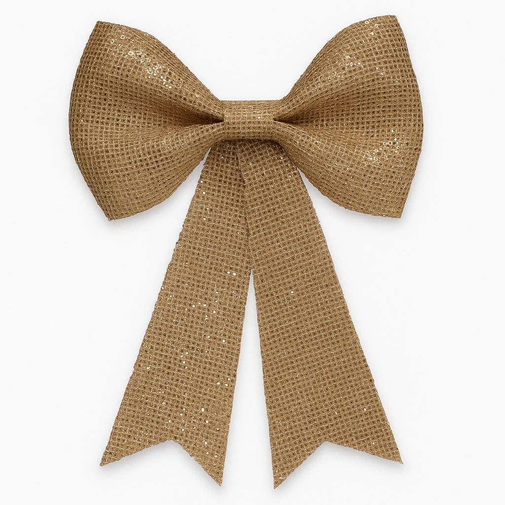 JJ-153674C-1 Fundita decorativa cu paiete pentru bradul de Craciun, 19x24 cm, auriu Mob360 - imagine 1