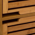 Etajera 5Five Sicela cu 5 rafturi, bambus, 33x28x168 cm, natur Mob360 - imagine 3