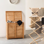 Cos rufe 5Five Sicela din bambus, 2 compartimente, capacitate 100L, 58x40x60 cm, natur Mob360 - imagine 2