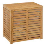 Cos rufe 5Five Sicela din bambus, 2 compartimente, capacitate 100L, 58x40x60 cm, natur Mob360