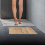 Covoras baie 5Five Bamboo cu efect absorbant rapid, argila naturala, 45x35x1 cm, natur Mob360 - imagine 4