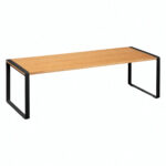 Etajera 5Five Blackwood cu structura metalica, 50x18x15 cm, negru Mob360