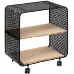 Etajera 5Five cu 2 compartimente, MDF si metal, 43x28x52 cm, negru Mob360