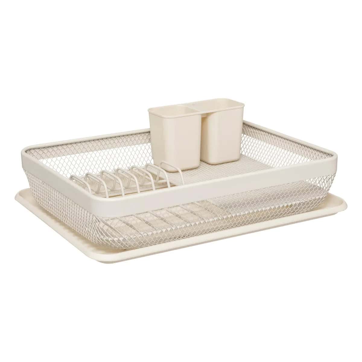 JJ-169225A-6 Suport vase 5Five Mayaj cu 1 nivel, otel si plastic, 43x32x13 cm, bej Mob360 - imagine 1