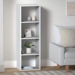 Biblioteca 5Five Mix n'Modul cu 4 compartimente, 35x32x134 cm, alb Mob360 - imagine 3