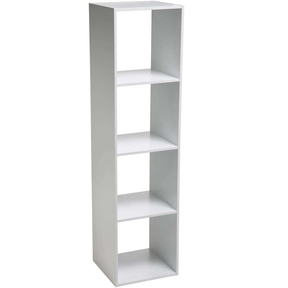 JJ-173686C-3 Biblioteca 5Five Mix n'Modul cu 4 compartimente, 35x32x134 cm, alb Mob360 - imagine 1