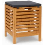 Taburet multifunctional 5Five Sicela, spatiu depozitare, bambus, 35x35x49 cm, bej Mob360