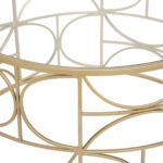 Masa cafea Atmosphera Artifice rotunda, sticla si metal, 71x41 cm, auriu Mob360 - imagine 3