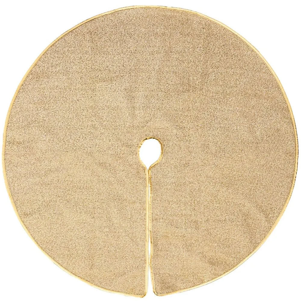 JJ-183778-1 Covoras de pus sub bradul de Craciun, diametru 90 cm, auriu Mob360 - imagine 1