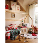 Sac cadouri Mos Craciun 50x70 cm, din poliester, rosu Mob360 - imagine 6