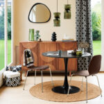 Masa rotunda Atmosphera Elias, 102x76 cm, MDF si metal, negru Mob360 - imagine 2