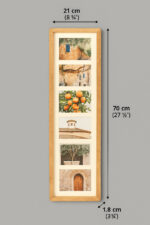 Rama foto Atmosphera Milea pentru 6 poze 10x15 cm, lemn hevea, 21x70 cm, natur Mob360 - imagine 2