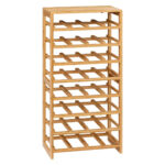Suport sticle 5Five Linha bambus pentru 32 sticle, 45x24x89 cm, maro natural Mob360