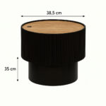 Masuta cafea Atmosphera Enola cu spatiu depozitare, MDF, 39x35 cm, negru Mob360 - imagine 5