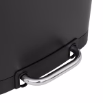 Cos de gunoi 5Five Ariane 20L, cu pedala si inchidere lenta, otel inoxidabil, 30x30x53 cm, negru Mob360 - imagine 6