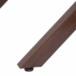 Masa dining bucatarie Atmosphera Jorel cu blat din sticla si picioare metalice, 180x90x75 cm, efect nuc Mob360 - imagine 6