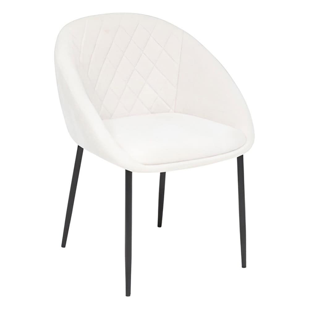 JJ-207307A-1 Scaun Atmosphera Seliso cu sezut din chenille, cadru din otel, 60x57x81 cm, bej Mob360 - imagine 1