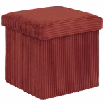 Taburet pliabil Atmosphera Arum din material tip catifea raiat, 38x38x38 cm, ambra Mob360 - imagine 2