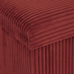 Taburet pliabil Atmosphera Arum din material tip catifea raiat, 38x38x38 cm, ambra Mob360 - imagine 3