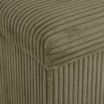 Taburet dublu pliabil Atmosphera Arum din material tip catifea raiat, 76x38x38 cm, verde kaki Mob360 - imagine 3