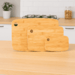 Set 3 tocatoare 5Five Bambou din bambus, 37x28 cm, 29x21 cm si 19x14 cm, maro natur Mob360 - imagine 4