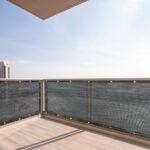 Protectie balcon din plasa PVC, cu inele metalice pentru prindere, 105×500 cm, negru Mob360 - imagine 5