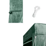 Pavilion gradina 250x250x255 cm, structura metalica cu 4 picioare, acoperis PE 90g/mp, verde Mob360 - imagine 5