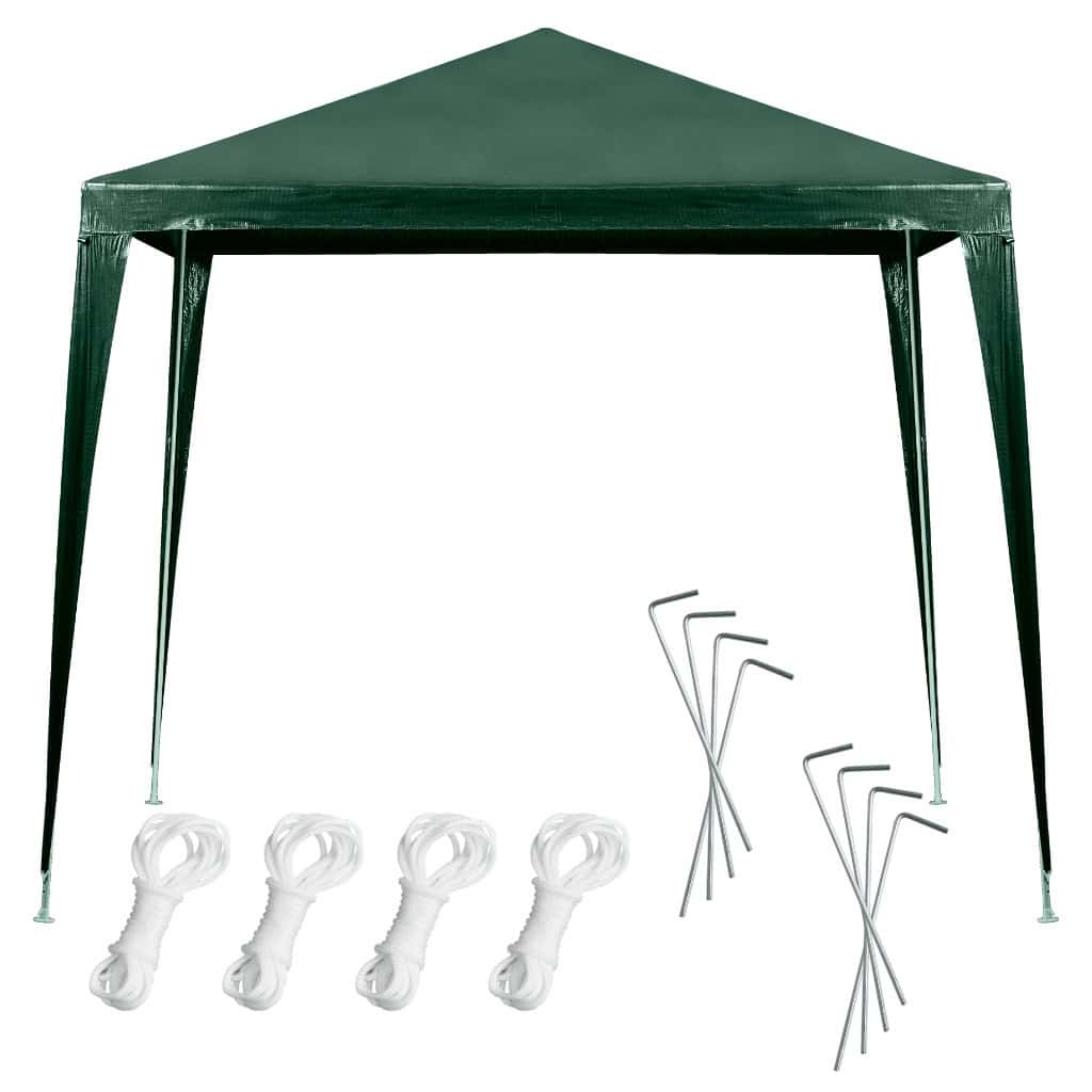 KX3583 Pawilon ogrodowy namiot imprezowy handlowy altana biały Pavilion gradina 250x250x255 cm, structura metalica cu 4 picioare, acoperis PE 90g/mp, verde Mob360 - imagine 1
