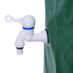 Rezervor pliabil pentru apa pluviala cu robinet, capac si structura PVC, 200 litri, 70x55x55 cm, verde Mob360 - imagine 4