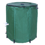 Rezervor pliabil pentru apa pluviala cu robinet, capac si structura PVC, 200 litri, 70x55x55 cm, verde Mob360 - imagine 6