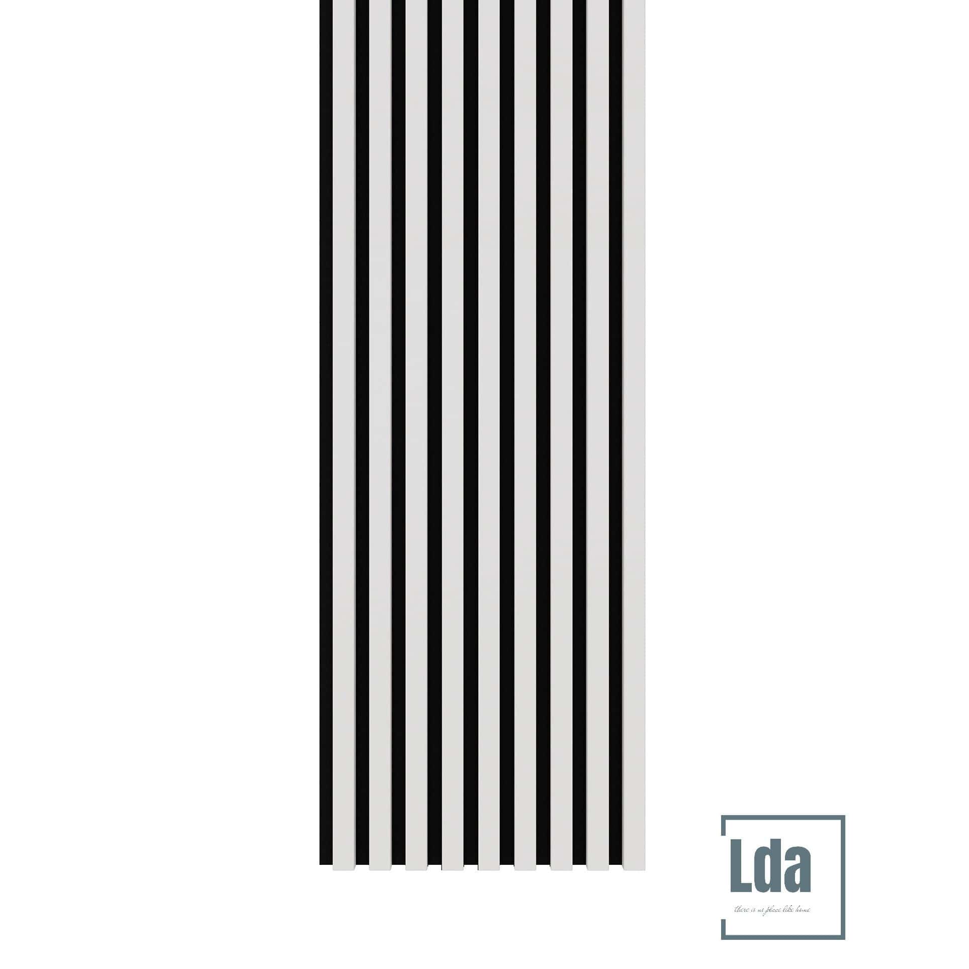 LDA-Riflaj-Biala-3 Riflaj MDF decorativ LDA PREMIUM de tip Panou Acustic, Alb Mat, 260x40 cm Mob360 - imagine 1