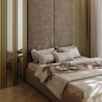 Riflaj MDF decorativ LDA PREMIUM de tip Panou Acustic, Auriu, 260x40 cm Mob360 - imagine 2