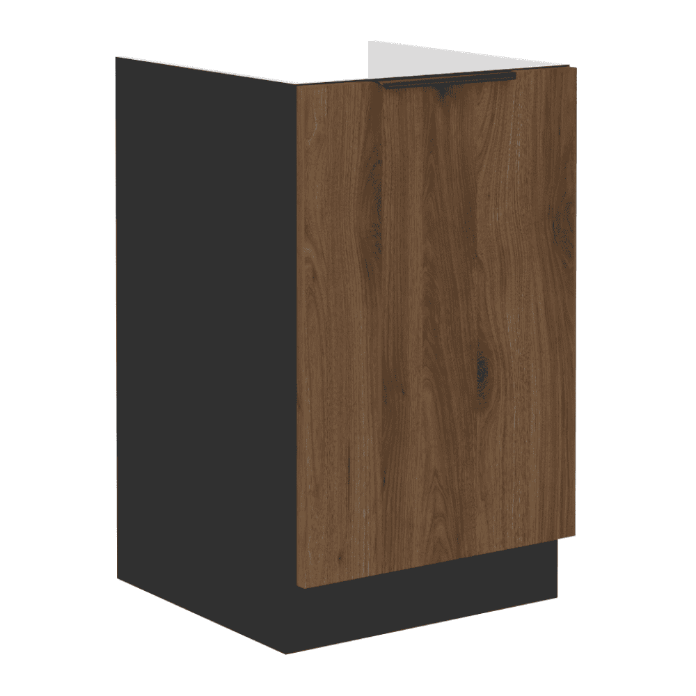 Mamzo-50-ZL-1F-BB Dulap pentru chiuvetă, nuc okapi/negru, MENZO 50 ZL 1F BB - imagine 1