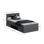 Pat, 90x200, grafit, MICHIGAN NEW - imagine 4