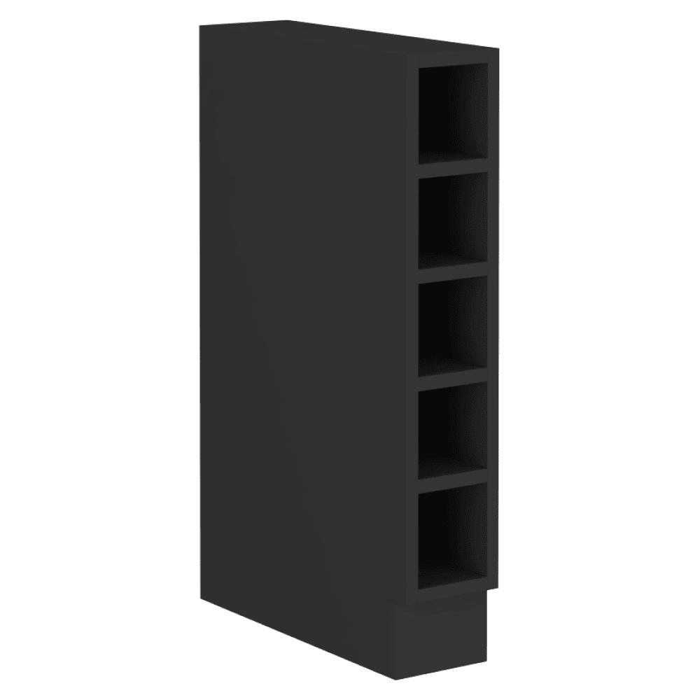 OTW-15D-BB-mat-cierna Dulap cu rafturi inferioare, negru, ARAKA/MENZO/SIBER 15 D OTW BB - imagine 1