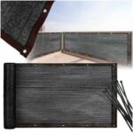 Protectie balcon din plasa PVC, cu inele metalice pentru prindere, 105x700 cm, negru Mob360 - imagine 7