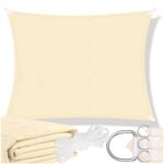 Prelata umbrire 4x3 m pentru terasa sau balcon, impermeabila, protectie UV, crem Mob360 - imagine 5