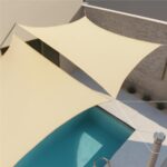 Prelata umbrire 4x3 m pentru terasa sau balcon, impermeabila, protectie UV, crem Mob360 - imagine 7