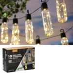 Ghirlanda luminoasa, LED, model Lux, 10 becuri, 380cm, incarcare solara, lumina alb cald Mob360 - imagine 3