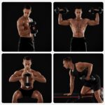 Set 2 gantere reglabile 30 kg, discuri fonta si bare otel, prindere anti-alunecare Mob360 - imagine 5