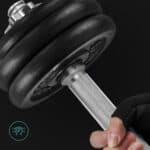 Set 2 gantere reglabile 30 kg, discuri fonta si bare otel, prindere anti-alunecare Mob360 - imagine 8