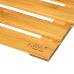 Gratar pentru dus 5Five Ilyan, din bambus, antiderapant, 68x50 cm, natur Mob360 - imagine 3