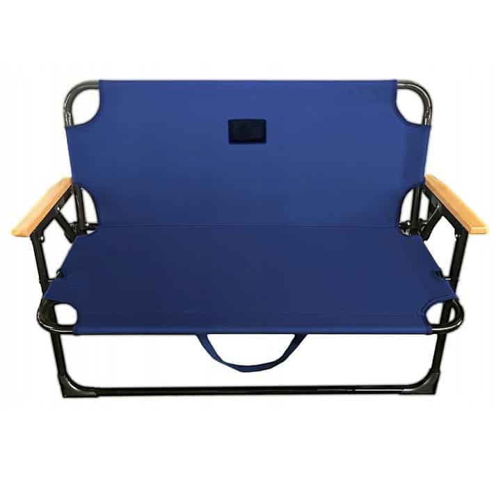 Untitled-12 Bancuta pliabila dubla pentru terasa si gradina, structura metalica, 109x64x67 cm, albastru Mob360 - imagine 1