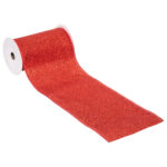 Ghirlanda decorativa panglica 12x500 cm, din PVC, rosie Mob360