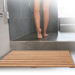 Gratar pentru dus 5Five Ilyan, din bambus, antiderapant, 68x50 cm, natur Mob360 - imagine 2